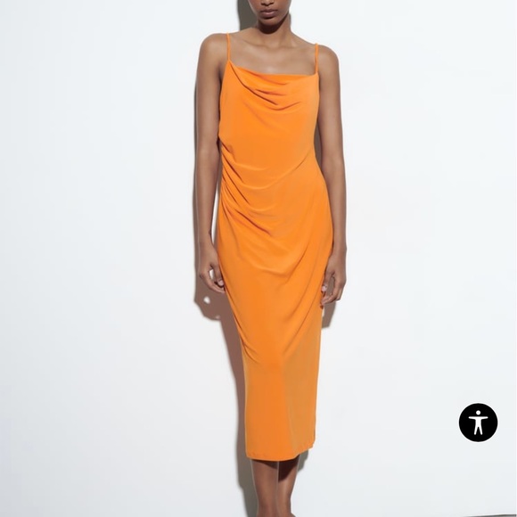 Midi Orange Dress - Picture 6 of 6